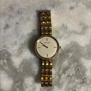 Nixon Vix Gold and Cream Dial Watch